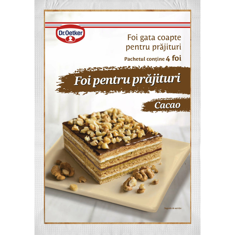 Dr.Oetker Foi cu Cacao pentru Prajituri, 440g