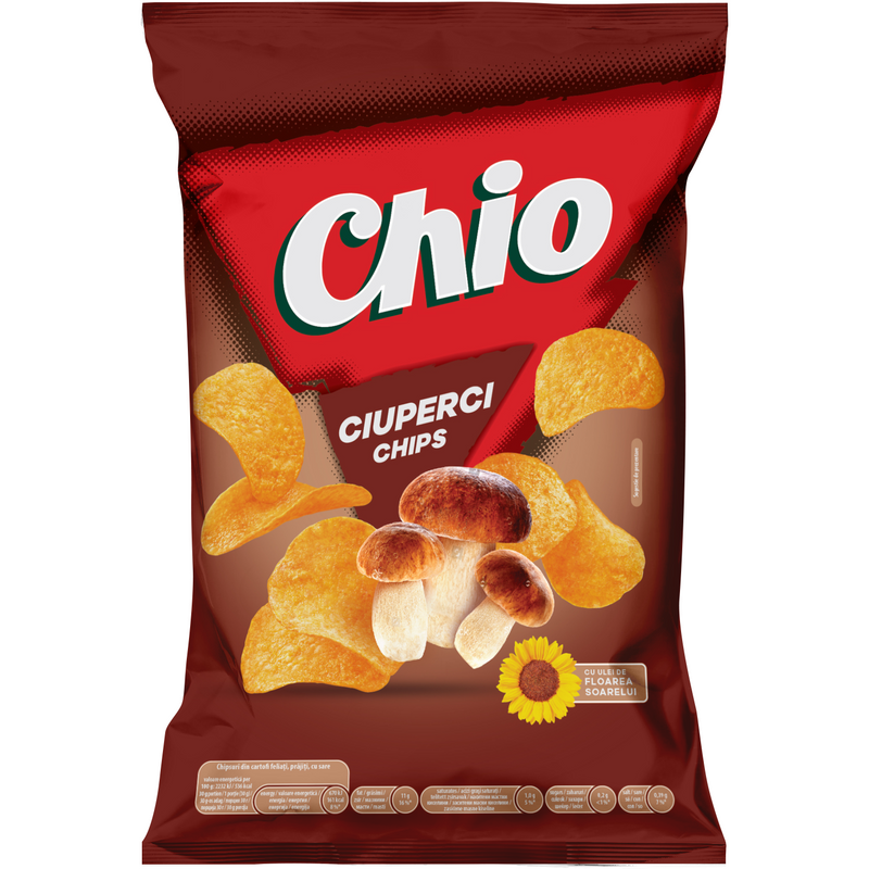 Chio Chips chipsuri din cartofi feliati cu gust de ciuperci, 60 g