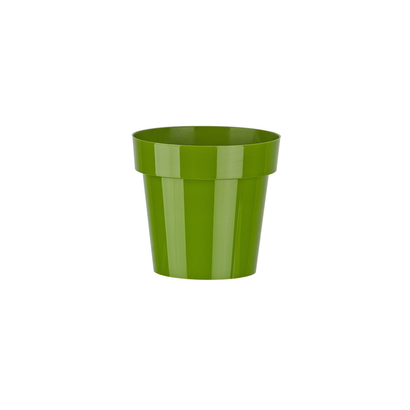 Classic ghiveci plastic verde, 18 cm