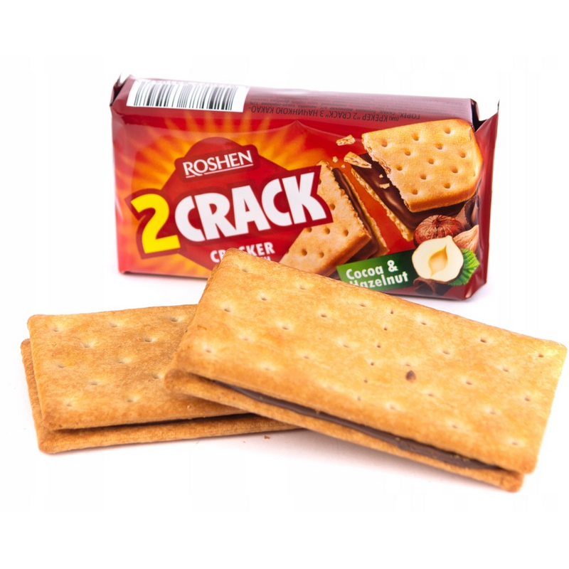 Roshen 2 CRACK, Biscuiti cu crema de cacao, 47g