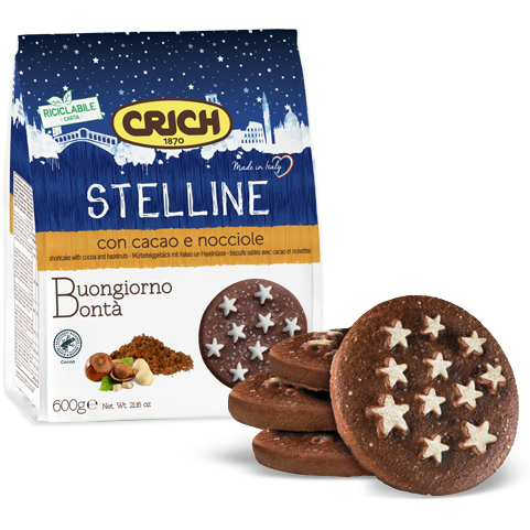 Crich-biscuiti stelini cacao alune, 300 g