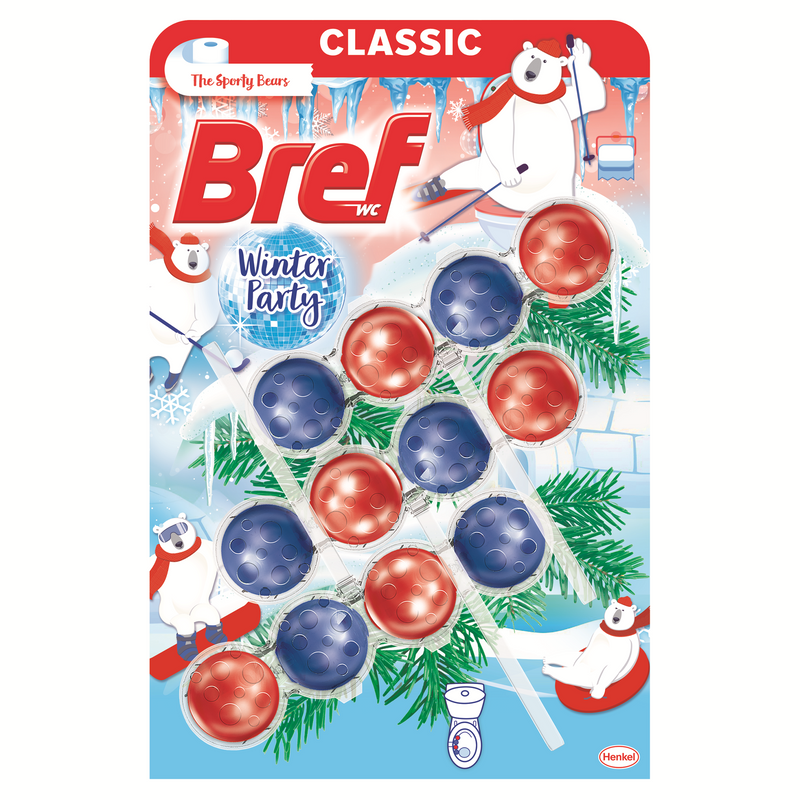 Odorizant toaleta Bref Power Aktiv "The Sporty Bears", 3x50 gr