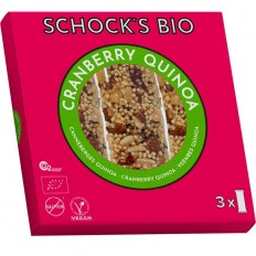 Schocks Batoane bio crocante cu afine rosii, migdale si quinoa, 3x25 g