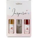 Vartely Individo Inspiro alb & rosu + pahar, 0.75l