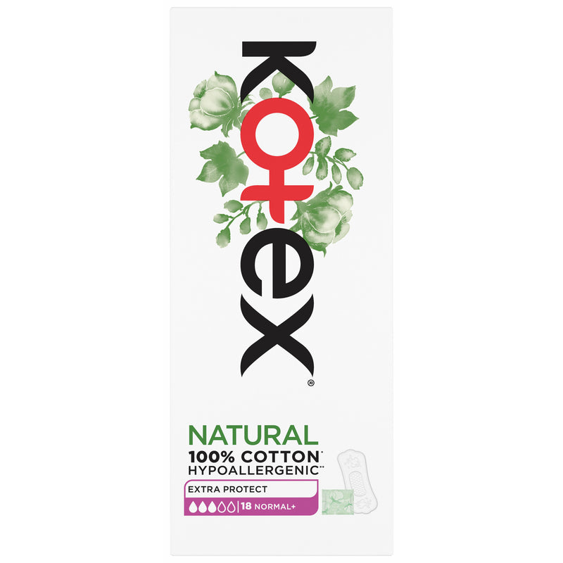 Kotex absorbante zilnice Extra Protect Normal+ natural, 18 buc