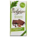 Belgian Ciocolata  lapte si alune, fara zahar, 100g