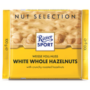 Ritter sport ciocolata alba cu alune, 100 g