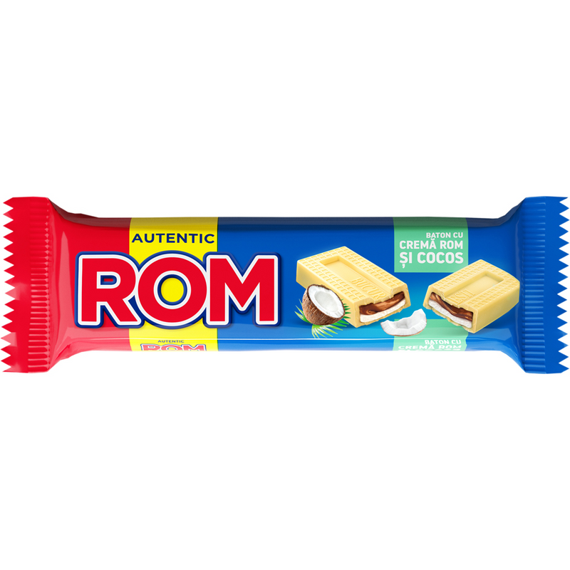 Rom alb cu crema rom si cocos, 44.5g