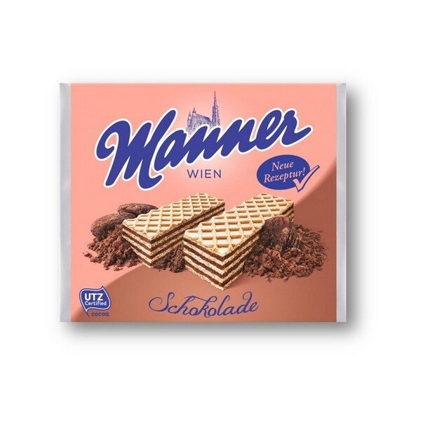 Manner napolitane ciocolata, 75 g