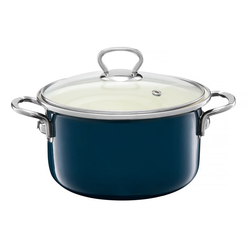 Oala email cu capac 24cm/4,8 L