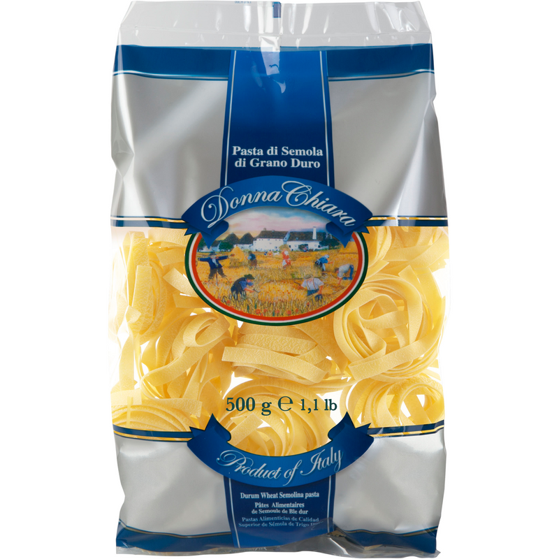 Paste Fettucine cuib din faina de grau dur fara oua nr82, 500g, Donna Chiara