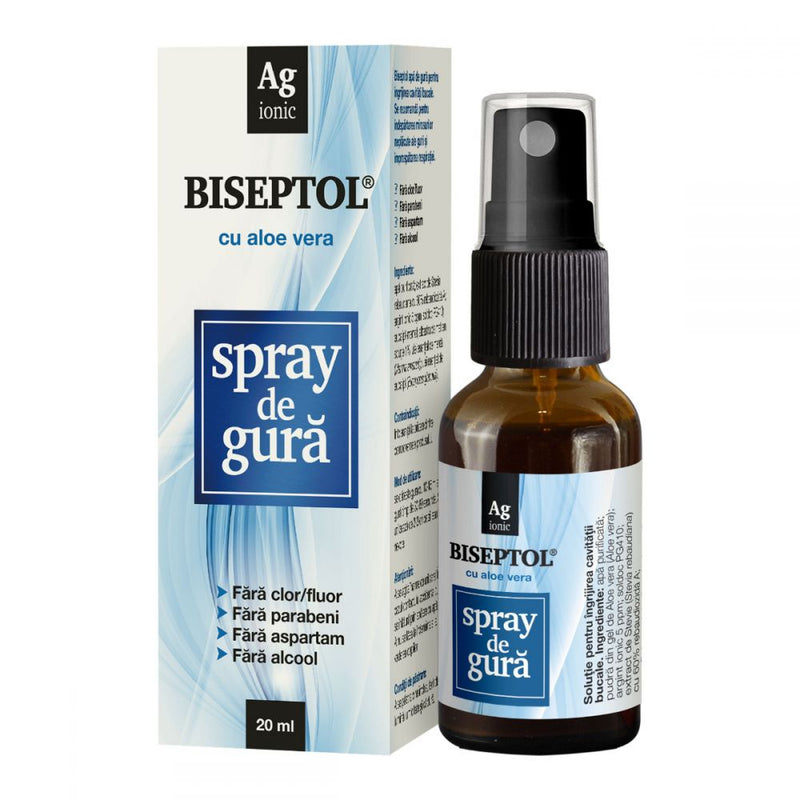 BiSeptol spray de gura cu aloe vera, 20ml