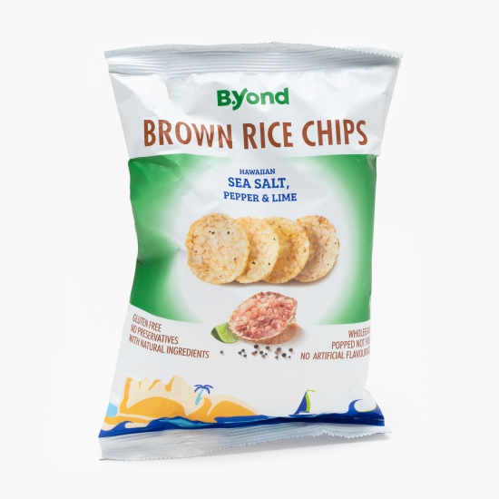 B.YOND - rice chips -  Sare de mare, piper si lime, 70g