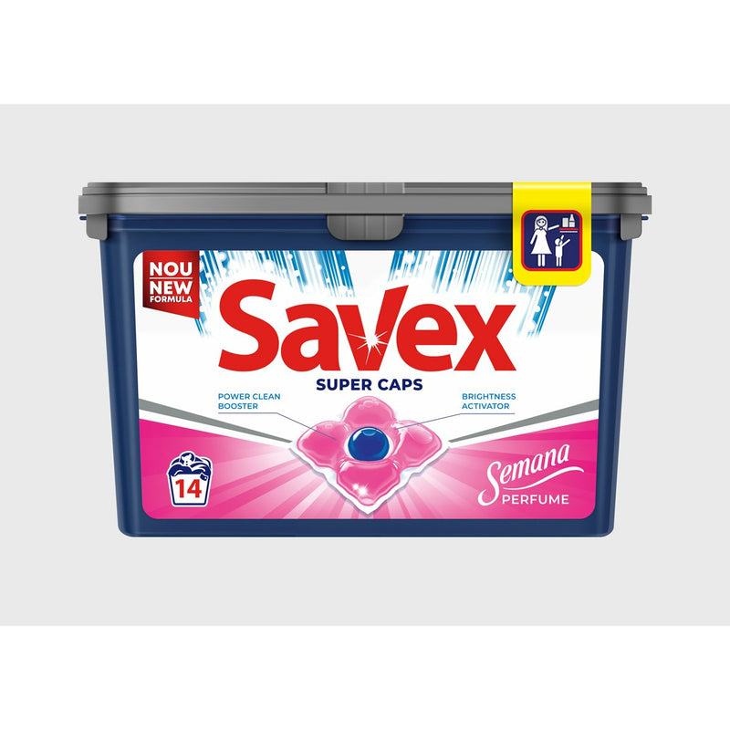 Savex detergent capsule super caps Semana Perfume, 14 spalari