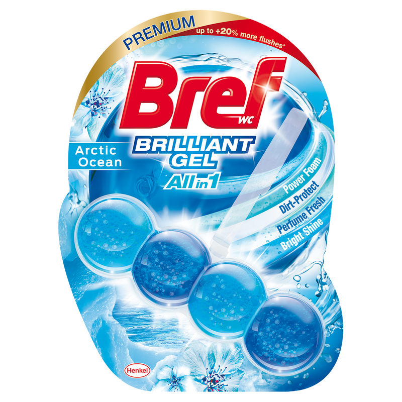Odorizant toaleta Bref Brilliant Gel, Arctic Ocean, 42 g