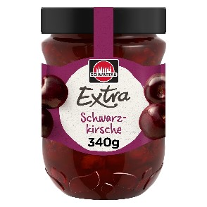 Schwartau-gem extra cirese negre, 340g