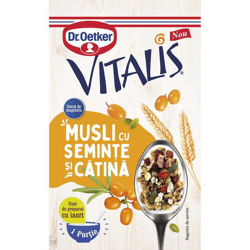 Dr.Oetker Vitalis Musli cu Seminte si Catina, 41g