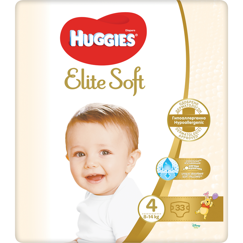 Elite Soft Jumbo JR scutece  marimea 4, 8-14 kg, 33 bucati