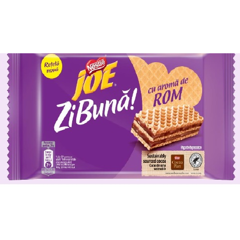 Joe Zi Buna napolitane cu crema de rom, 117 g