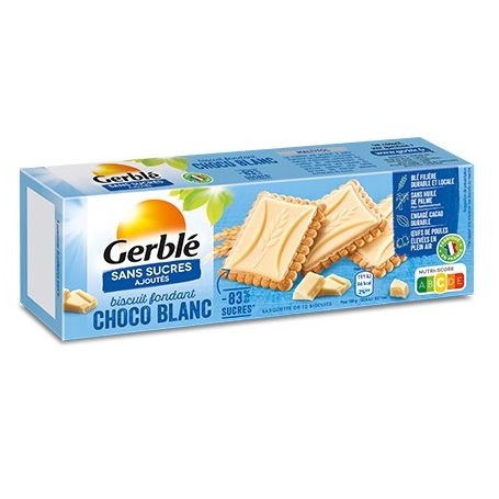 Gerble glucoregul biscuiti cu tableta ciocolata alba, 126g
