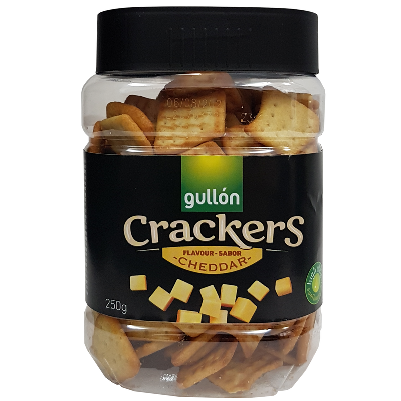 Gullon crackers cu branza cheddar, 250g