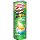 Delicious Pringles snacks with sour cream and onion, 165GR