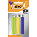 BIC Maxi-Feuerzeug, verschiedene Farben, Packung mit 3 Stück