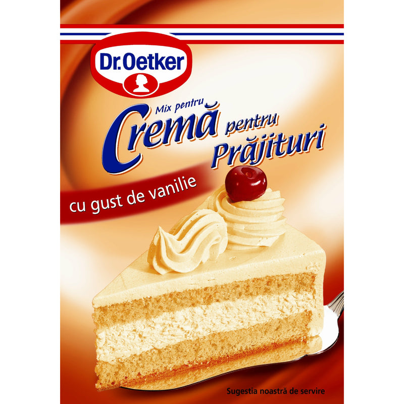 Dr.Oetker Praf de crema pentru prajituri cu gust de vanilie, 50g