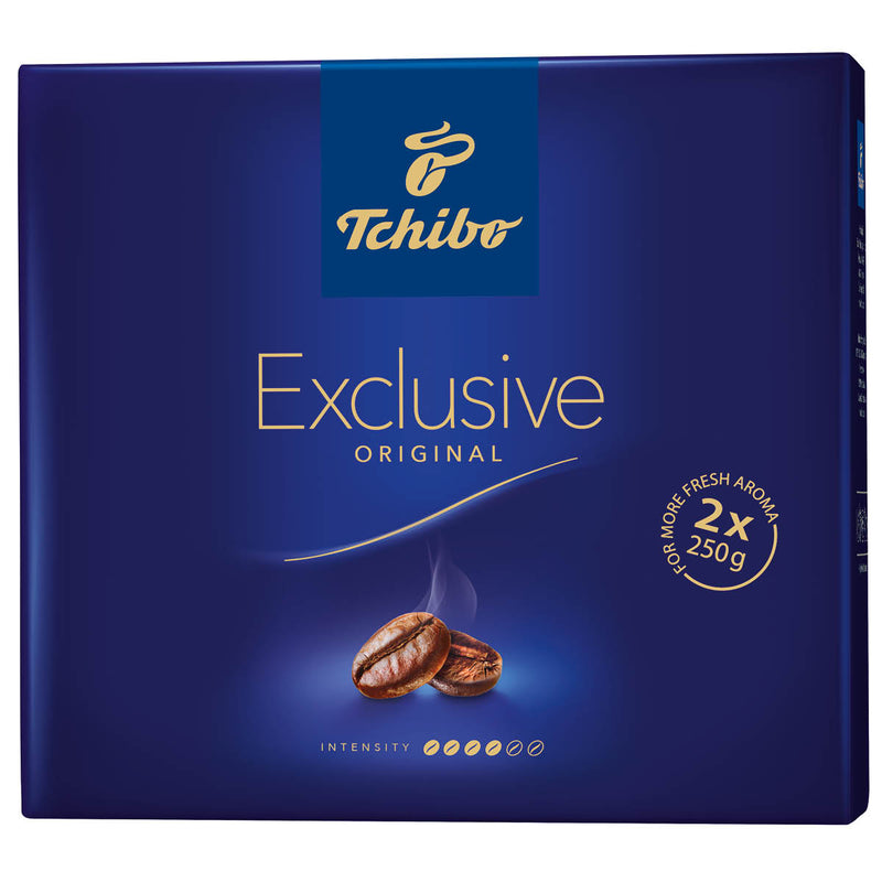Tchibo Exclusive DuoPack cafea prajita si macinata, 2 X 250 g