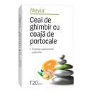 Alevia ceai de ghimbir cu coaja portocala, 20 plicuri