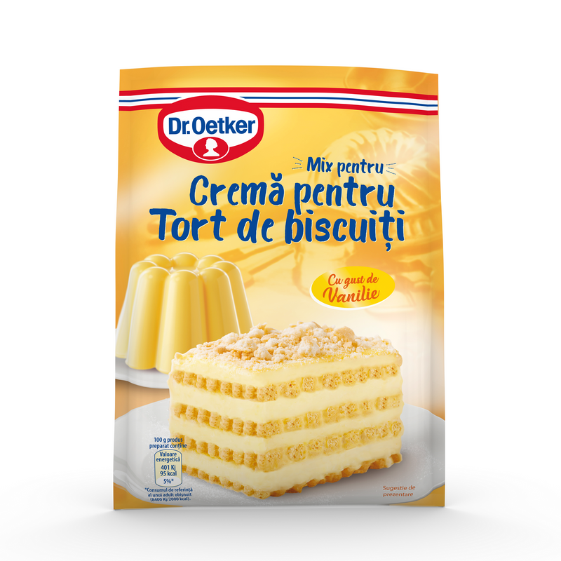 Dr Oetker crema vanilie pentru tort biscuiti, 70g