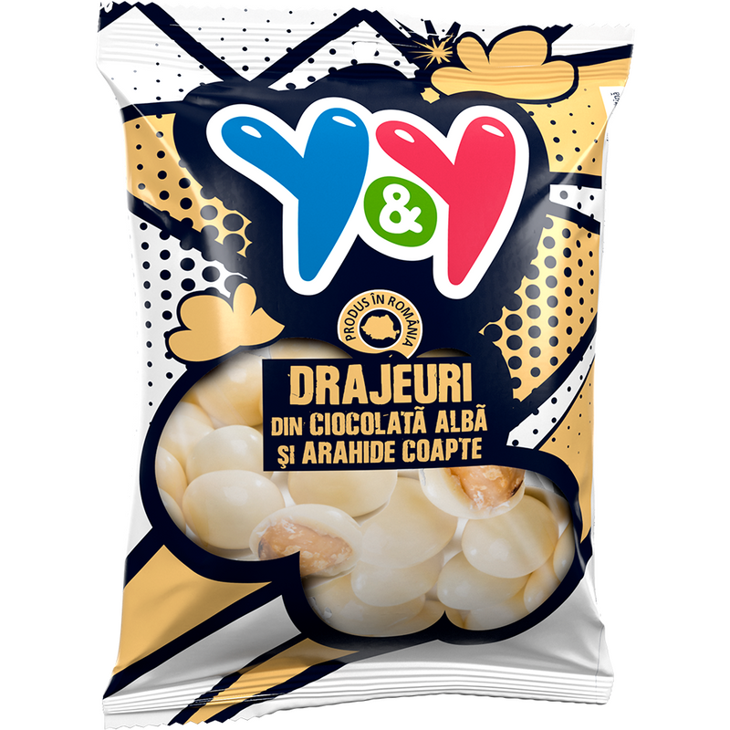 Y&Y Arahide in ciocolata alba, 70gr