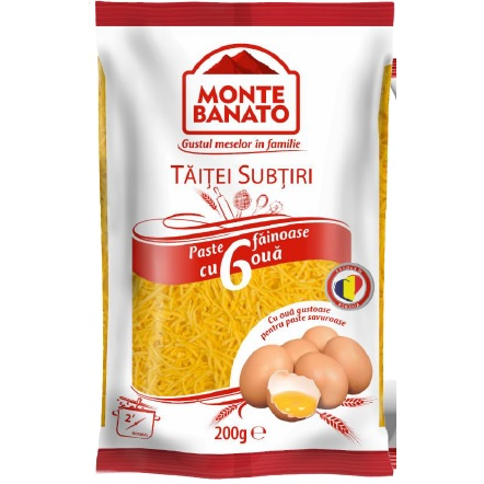 Monte Banato taitei subtiri 6 oua, 200 g