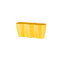 Jardiniera tripla plastic galbena, 35x12 cm