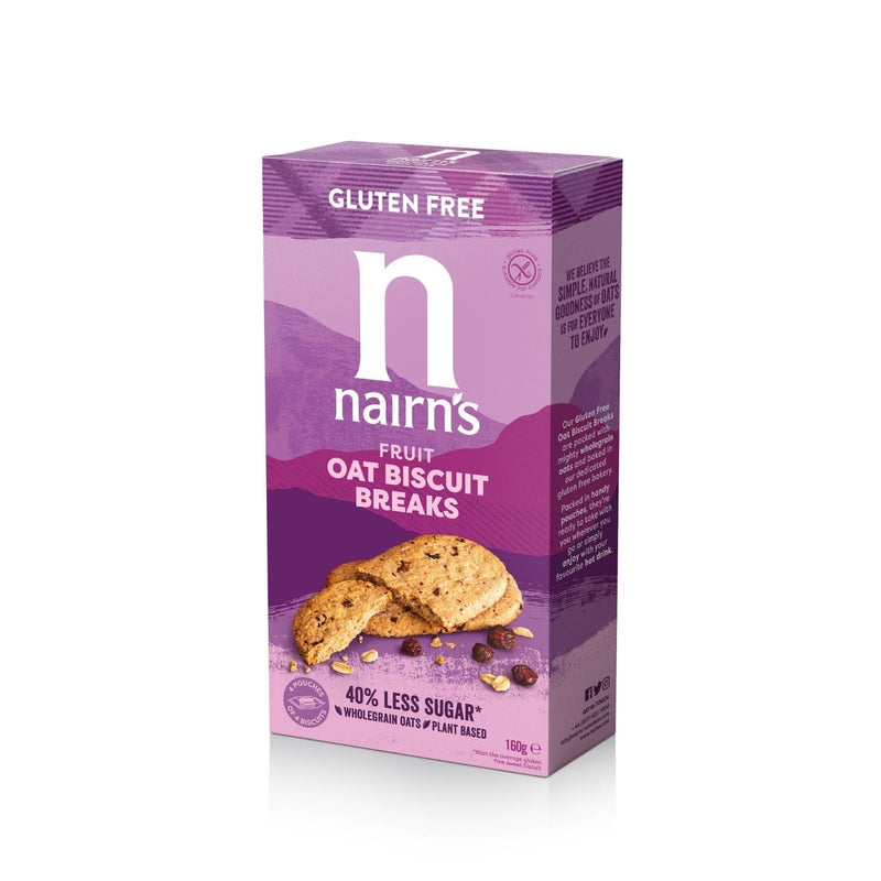 Nairns biscuiti fara gluten din ovaz integral cu fructe, 160g