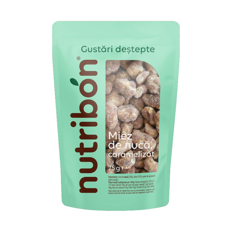 Nutribon miez de nuca caramelizat, 75g