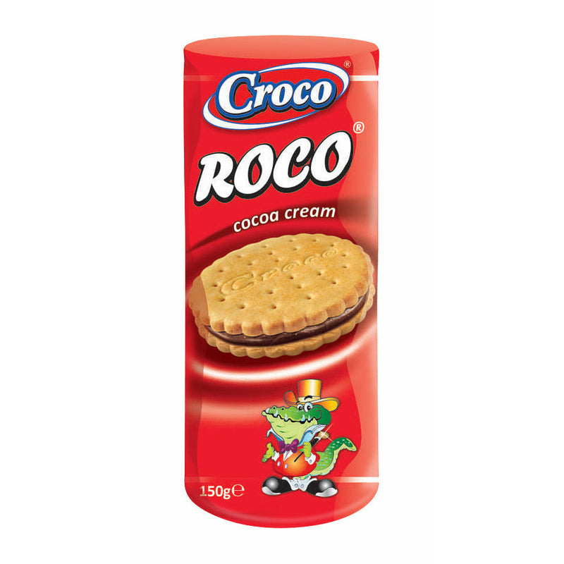 Croco Roco biscuiti cu crema cacao, 150 g