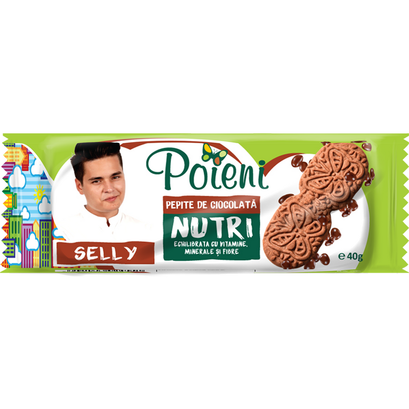Poieni Nutri cacao si pepite de cioco, 40g