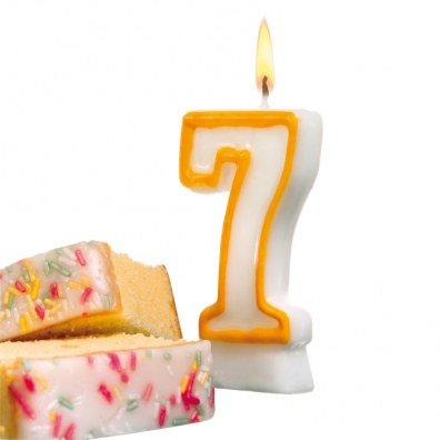 Lumanare aniversara, cifra 7