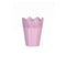 Koronka ghiveci dantelat din plastic roz, 12 cm