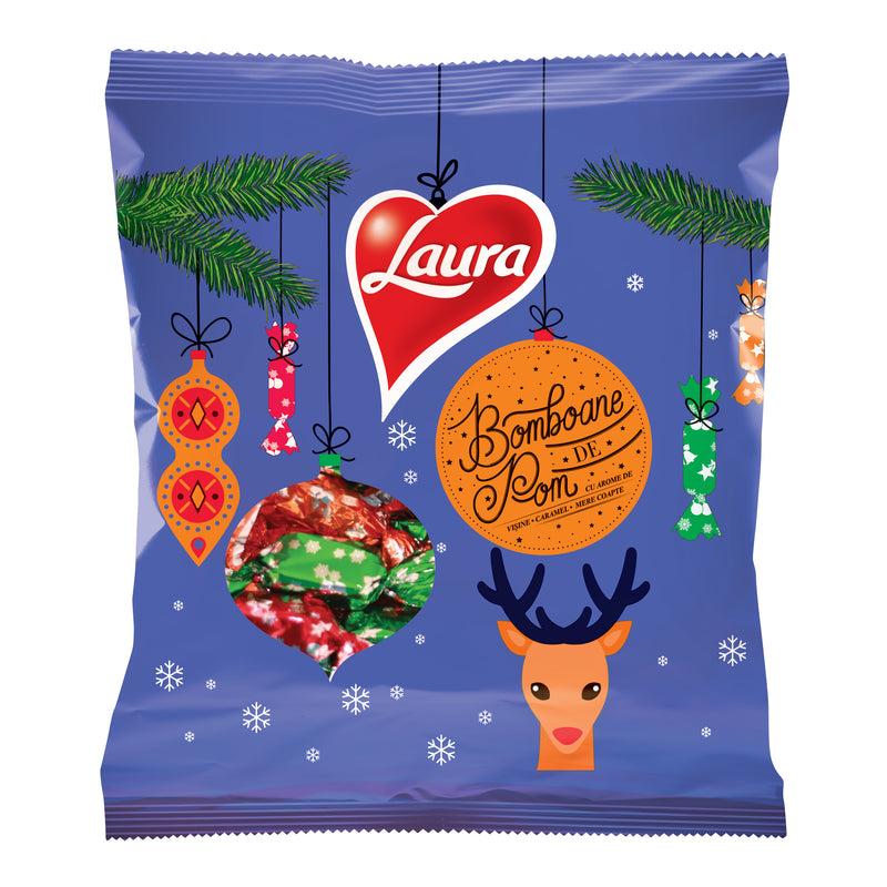 Laura Bomboane de pom cu arome de visine, caramel, mere coapte 184g