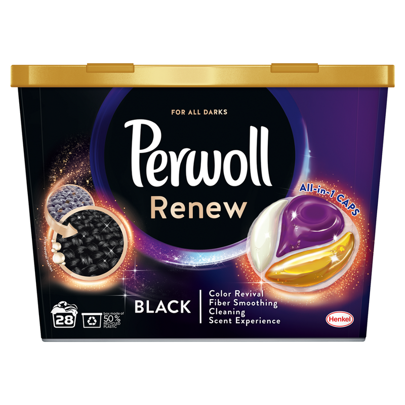 Detergent capsule Perwoll Renew Caps Black, 28 spalari