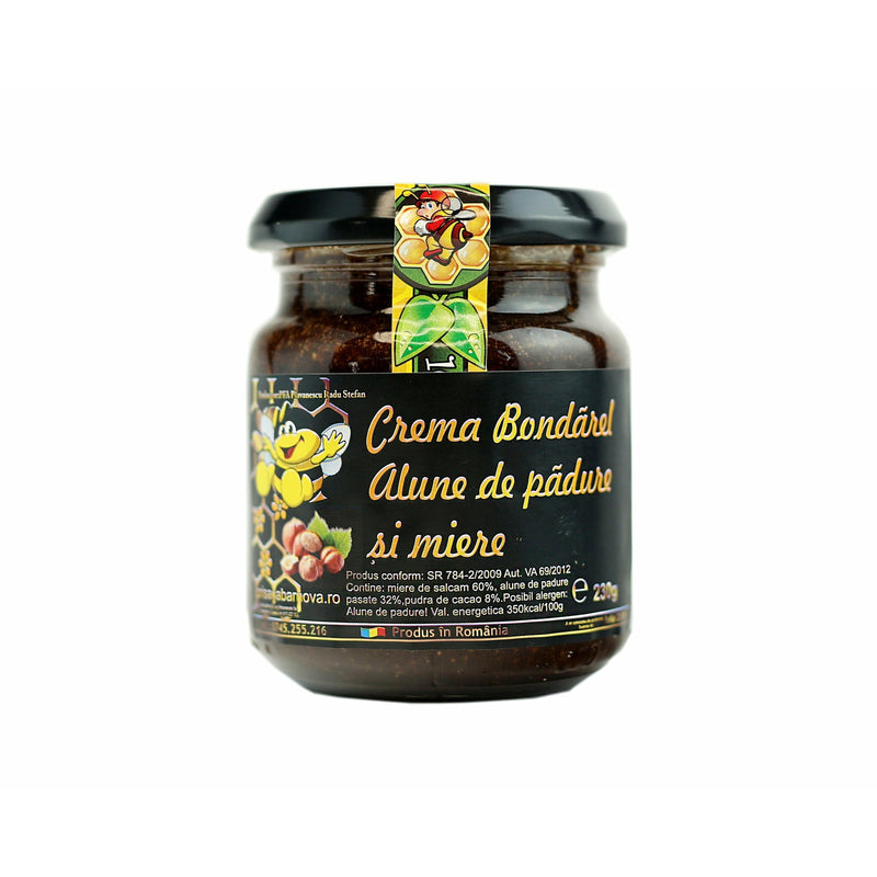 Prisaca crema Bondarel alune de padure, 230g