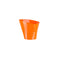 Twister orange plastic pot, 17 cm