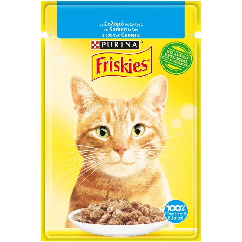 FRISKIES Adult cu Somon in Sos, hrana umeda pentru pisici, 85 g