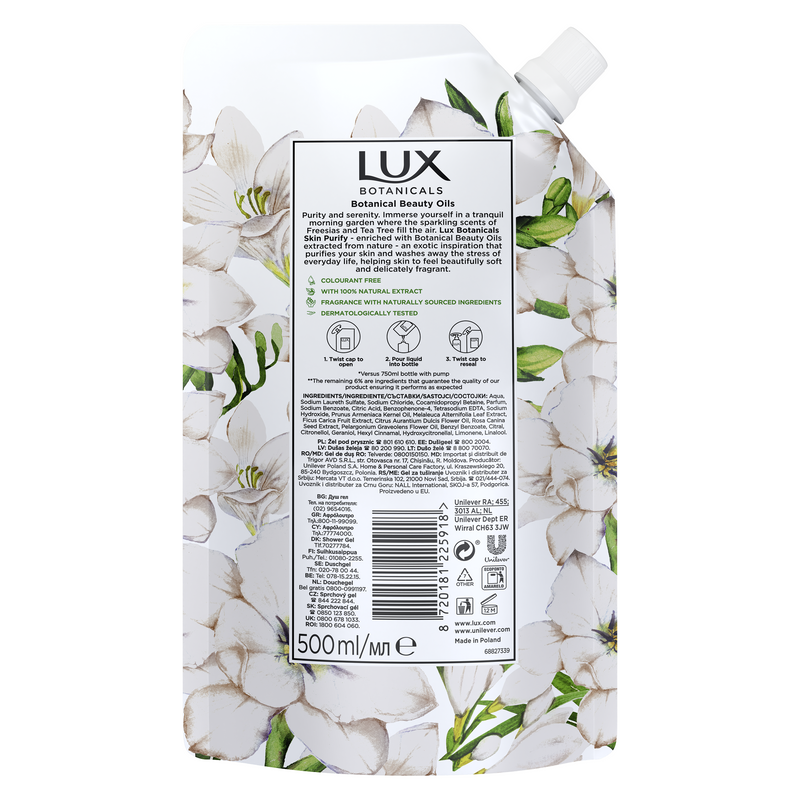 Lux rezerva gel de dus frezie, 500ml