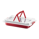 Tava prajitura capac plastic, 42x29cm cherry