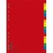 DONAU separator, PP, A4, 230x297mm, AZ, 16 sheets, assorted colors