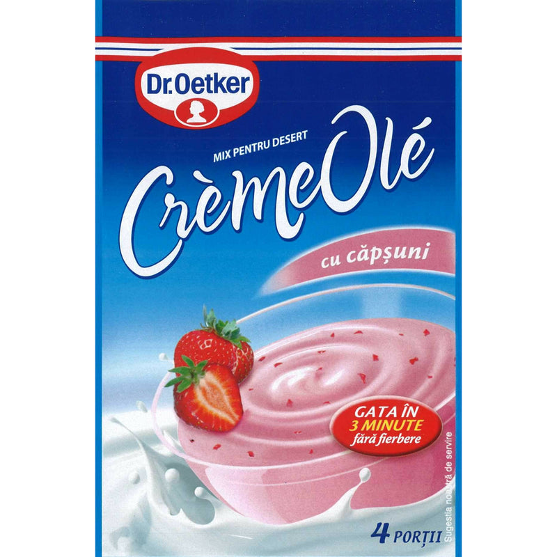 Dr.Oetker Praf pentru desert Crème Ole cu capsuni, 75g