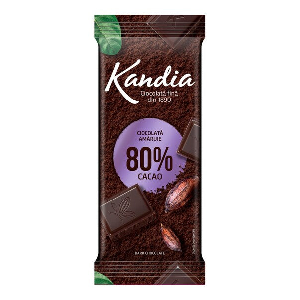 Kandia ciocolata 80% cacao, 80 g